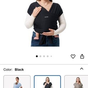 Black Minimalist Wrap Carrier with Streamlined Design